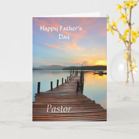 Gelukkig Vaderdag - Predikant Kaart (Gele Bloem)