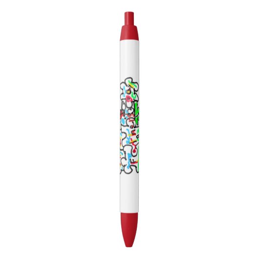 Gelukkig Vaderdag Puzzel kunst Blauwe Inkt Pen (Voorkant Verticaal)