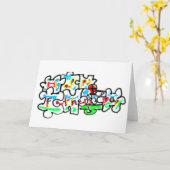 Gelukkig Vaderdag Puzzel kunst Kaart (Gele Bloem)