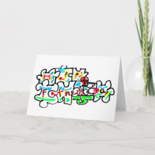 Gelukkig Vaderdag Puzzel kunst Kaart