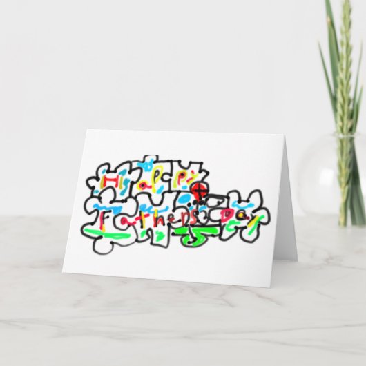 Gelukkig Vaderdag Puzzel kunst Kaart (Voorkant)