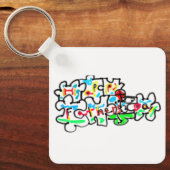 Gelukkig Vaderdag Puzzel kunst Sleutelhanger (Voorkant)