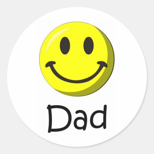 Gelukkig Vaderdag! Ronde Sticker (Voorkant)