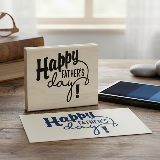 Gelukkig Vaderdag! Rubber Stempel