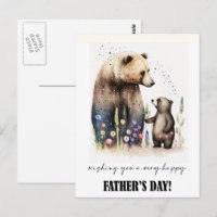 Gelukkig Vaderdag. Schilderen van Beren Waterverf
