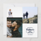 Gelukkig Vaderdag Snor Feestelijke Ontwerp Feestdagenkaart (Voorkant)