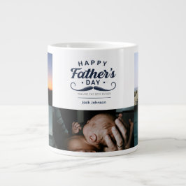 Gelukkig Vaderdag Snor Tribute Design Grote Koffiekop