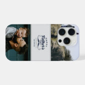 Gelukkig Vaderdag Snor Tribute Design iPhone Hoesje (Achterkant horizontaal)