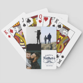 Gelukkig Vaderdag Snor Tribute Design Pokerkaarten