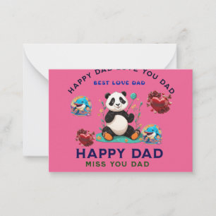 Gelukkig Vaderdag T-Shirt logo Aangepaste Dad T-S Notitiekaartje