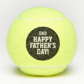 Gelukkig Vaderdag tennisballen cadeau met naam (Voorkant)