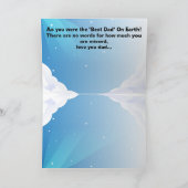 Gelukkig Vaderdag van de beste vader in de hemel! Kaart (Binnen)