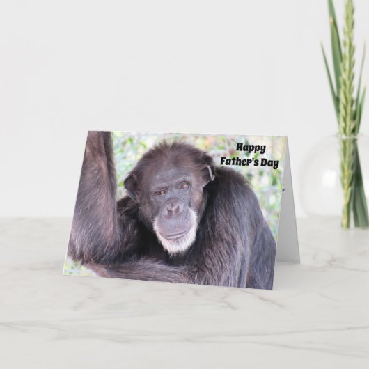 Gelukkig Vaderdag van de chimp van het oude Bloc Kaart (Voorkant)