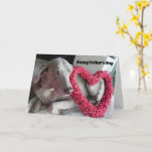 Gelukkig Vaderdag ... Van de Weimaraner Dog Kaart (Gele Bloem)