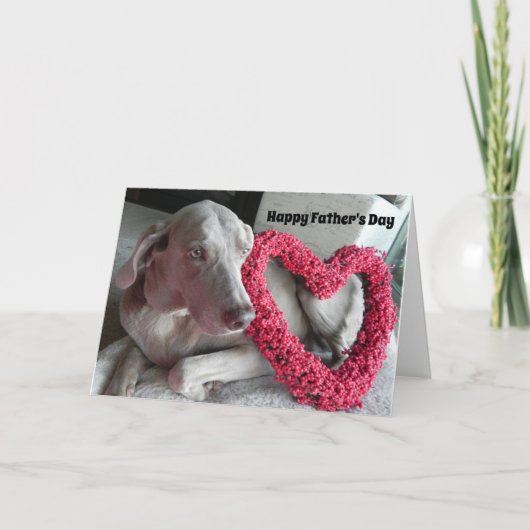 Gelukkig Vaderdag ... Van de Weimaraner Dog Kaart (Voorkant)
