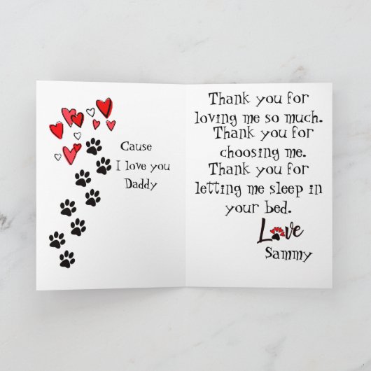 Gelukkig Vaderdag van uw Dalmatian Kaart (Binnen)