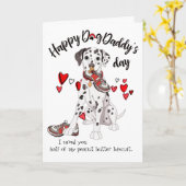 Gelukkig Vaderdag van uw Dalmatian Kaart (Gele Bloem)