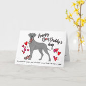 Gelukkig Vaderdag van uw Great dane Kaart (Gele Bloem)