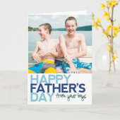 Gelukkig Vaderdag van uw Jongens! Kaart (Gele Bloem)