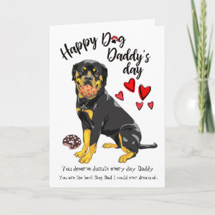 Gelukkig Vaderdag van uw Loving Rottweiler Kaart