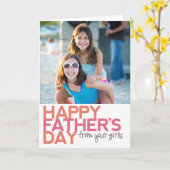 Gelukkig Vaderdag van uw Meisjes! Kaart (Gele Bloem)