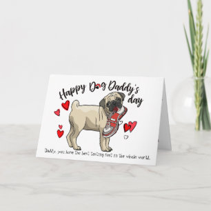 Gelukkig Vaderdag van uw Pug Hond Kaart