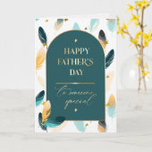 Gelukkig Vaderdag. Ventilatorpatroon Kaart (Gele Bloem)