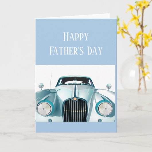 Gelukkig Vaderdag voertuig rijden  Kaart (Gele Bloem)