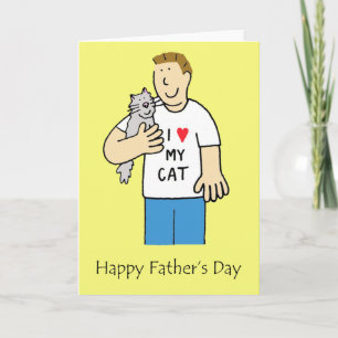 Gelukkig Vaderdag voor Cat Lover. Kaart