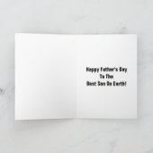 Gelukkig Vaderdag voor de beste zoon op aarde! Kaart (Binnen)