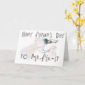 Gelukkig vaderdag voor de Handyman! Kaart (Gele Bloem)