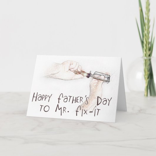 Gelukkig vaderdag voor de Handyman! Kaart (Voorkant)