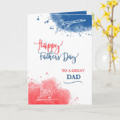 Gelukkig Vaderdag voor een Grote Papa Rode Waterve Kaart (Gele Bloem)