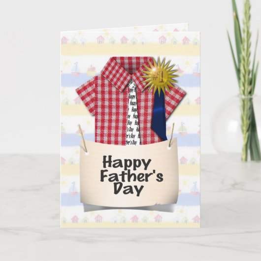 Gelukkig Vaderdag voor mijn #1 Pap Kaart (Voorkant)