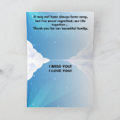 Gelukkig Vaderdag voor mijn man in de hemel!Kaart Feestdagen Kaart (Binnen)