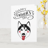 Gelukkig Vaderdag voor Schor Papa | van de Hond Kaart (Gele Bloem)