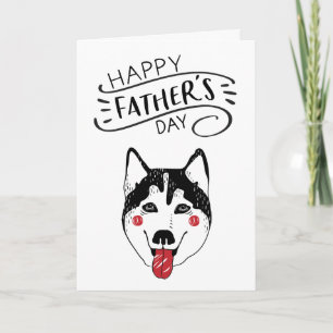 Gelukkig Vaderdag voor Schor Papa van de Hond Kaart