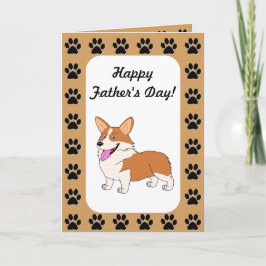 Gelukkig Vaderdag Welse Corgi Kaart