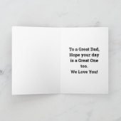  Gelukkig Vaderdag Wenskaart Kaart (Binnen)