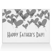 Gelukkig Vaderdag wenskaart met hart (Binnen Horizontaal (Boven))