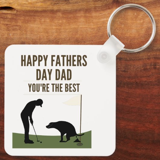 Gelukkig vaders Dag Pap Je beste vader Sleutelhanger (Achterkant)