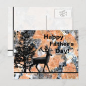 Gelukkig vader's Deer Briefkaart (Voorkant / Achterkant)