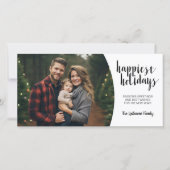 Gelukkig Vakantie - 1 Foto Modern minimalist Feestdagenkaart (Voorkant)