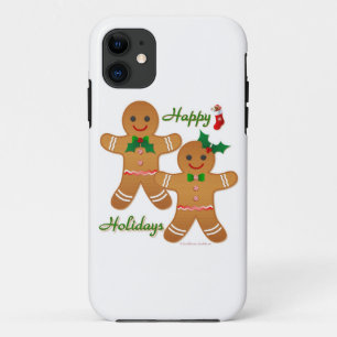 Gelukkig vakantie kerstmannetje van peperkoek jong Case-Mate iPhone case