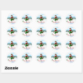 Gelukkig Vakantie Meisje Sticker (Vel)