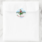 Gelukkig Vakantie Meisje Sticker (Tas)