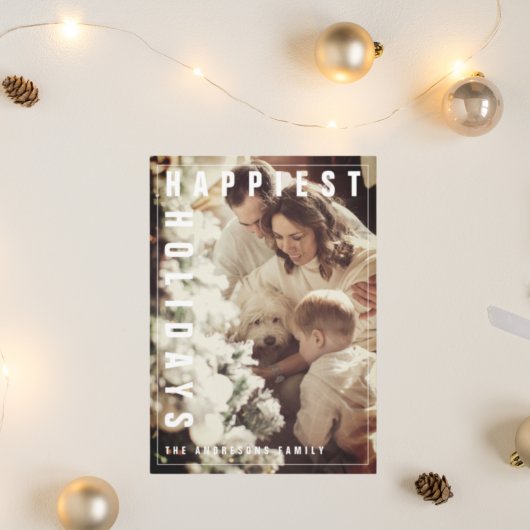 Gelukkig vakantie met familiefoto