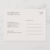 Gelukkig vakantie | Minimaal kerstfeest met honden Feestdagenkaart (Achterkant)