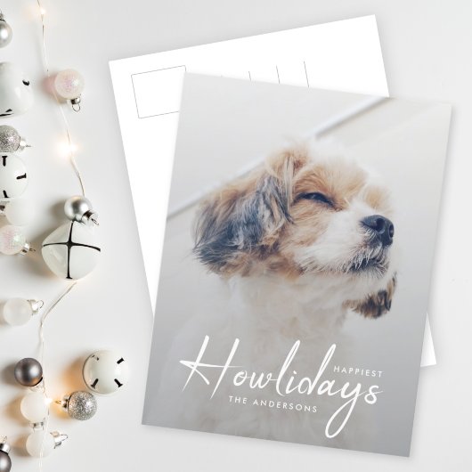 Gelukkig vakantie | Minimaal kerstfeest met honden Feestdagenkaart