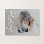 Gelukkig vakantie | Minimaal kerstfeest met honden Legpuzzel (Horizontaal)